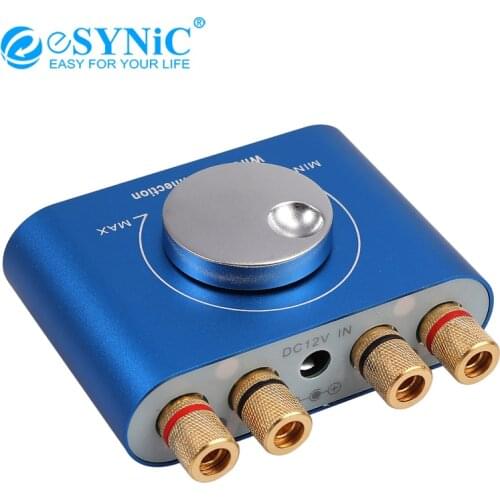 ESYNiC 50W+50W HiFi Bluetooth-compatible Power Amplifier Mini Digital Class D Audio Stereo Amp Support AUX USB Amp
