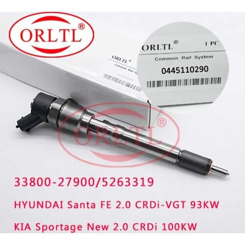 0445110290 Common Rail Injector 0 445 110 290 Diesel Nozzle 33800-27900 For HYUN DAI Santa FE Cumins 5263319