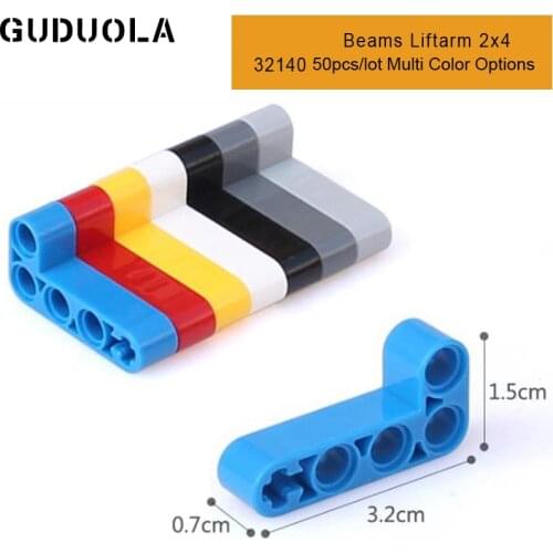 Technic Parts 32140 Technic Beams Liftarm 2x4 MOC Building Blocks Educational DIY Creative Toys for Kid 50pcs/lot