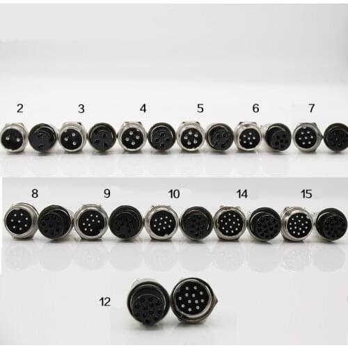 GX20 Connector 2/3/4/5/6/7/8/9/10/11/12/ Pin Male Female 20mm Circular Aviation Interface Socket Plug Wire Panel Waterproof cap