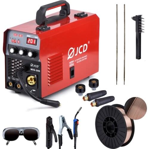JCD 220V Welding Machine DC Inverter ARC Welder 200A IGBT MMA Digital Adjustable Welder For Home DIY Repair Beginners Welder