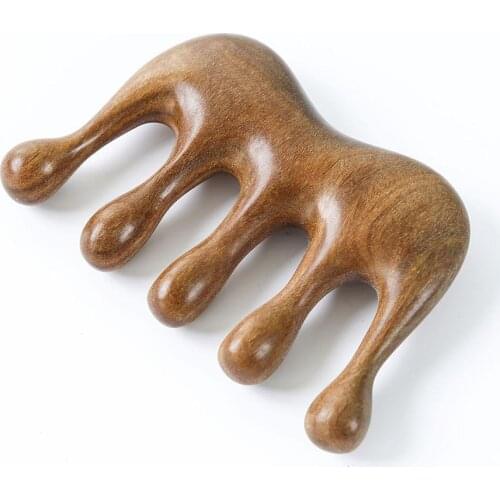 5 Teeth Wide Mini Hair Comb Natural Gold Sandalwood Wooden Materials, Of Hand-polished Combs. Hair Massage Tool Made Small L4B0