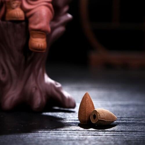 The young monk little novice monk back smoke incense burner There are the tea set Ceramic smoked incense burner