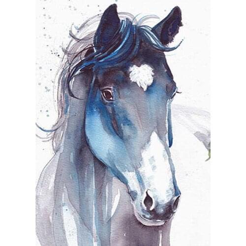 MomoArt 5D DIY Diamond Embroidery Horse Full Square Diamond Painting Animal Cross Stitch Winter Home Decorations