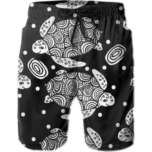 Mens Swimming Shorts Swimwear Tribal Turtles Men Trunks Swimsuit Man Beach Wear Short Pants Bermuda Boardshorts