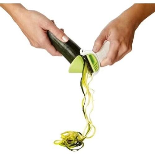 Click N Curl Spiralizer Hand Held Spiralzer Set with Swiss & Julienne Peelers