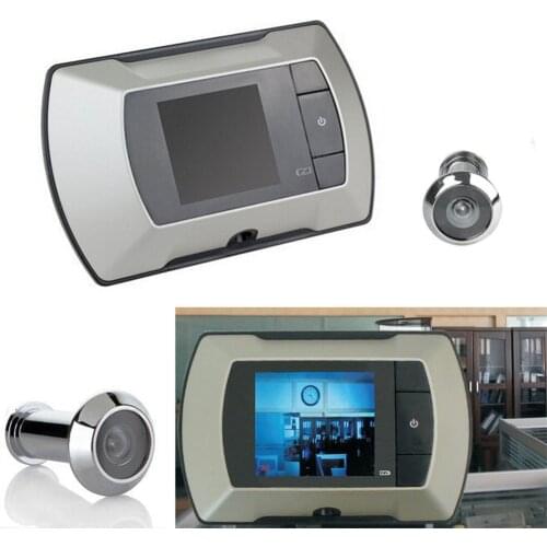 New Mini 2.4 Inch Digital Door Camera Doorbell LCD Screen 100 Degree Peephole Viewer Camera Eye Video Record Outdoor Door Bell