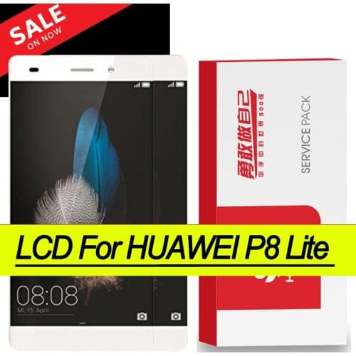 Original 5.0''Display Huawei P8 Lite LCD Touch Screen Digitizer Assembly With Frame ALE-L04 ALE-L21Huawei P8 Lite Repair Parts