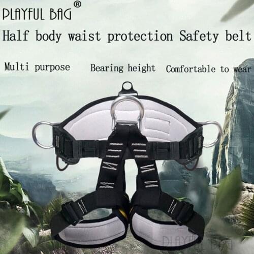 PB Playful bag Half Body Safety Belt Outdoor Rock Climbing Sitting Safety Belt Fall prevention Climbing Protection ZL61
