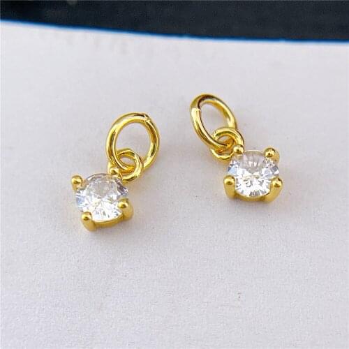 2PCS High Quality Cupronickel Real 18K Gold Plated Charms Pendants Jewelry Making Supplies Findings Accessories