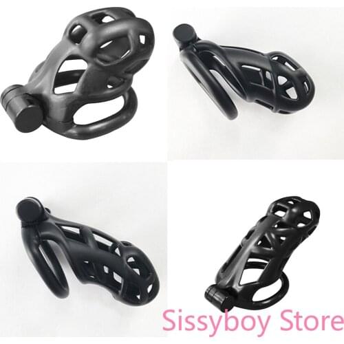 Chastity Belt, Penis lock bHigh Density Resin Cobra Chastity Device, Strong and Light Cock Cage With 3 Size Penis Ring