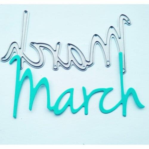 8.0X4.0cm March Cutting dies metal crafts paper die-cutting /DIY embossing Easter and New Year Scrapbooking