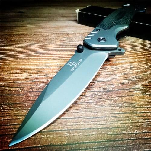 230mm Folding Knife Stainless Steel Blade, Hunting Tactical Survival Knife, EDC Camping Kitchen Tool, Quick Opening Knife