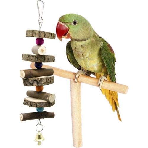 Traumdeutung Parrots Toys For Bird wood Accessories Cockatiel And Perch Budgie Parakeet Cage Decoration jouet pour perroquet
