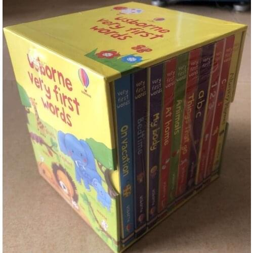 6 Books Usborne very first words English Educational Flap Picture Books Baby For Baby kids reading book