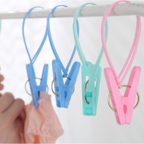 12pcs Clothes pegs anti-blown plastic racks laundry drying hanger rack washing Novelty households