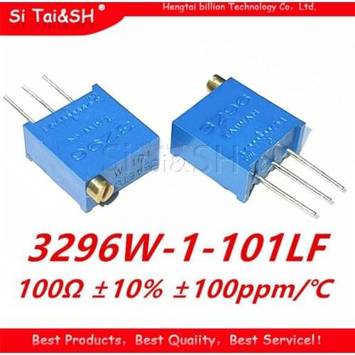 10pcs 3296W-1-101LF 3296W 100 ohm 101 3296W-1-101 3296W-101 W101 Trimpot Trimmer Potentiometer