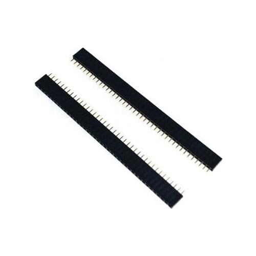 100PCS 2.54mm 40 Pin Stright Female Single Row Pin Header Strip PCB Connector