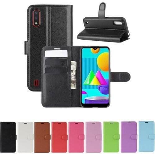 100pcs/lot PU leather Flip Wallet Litchi Grain Phone Case For Samsung S20 FE A21 M31S A01 M01 A3 Core Note 20 Ultra A51 A71