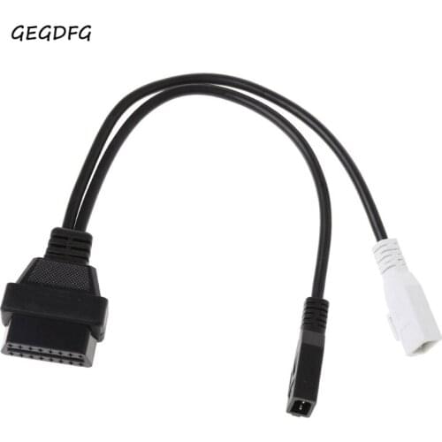 2X2 To 16 Pin Female OBD2 Diagnostic Connector Adaptor Cable For VW AudiT Skoda VAG