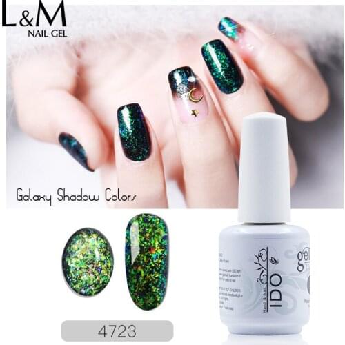 3 Pcs Lot IDO Gelpolish 15ml New Arrival Galaxy Shadow Series Romantic Bling Nail Glue Gel Polish for Nails Summer UV & LED