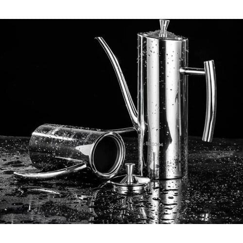 304 Stainless 500 ml 700 ml 1000 ml Dust-proof Steel Oil Pot and Leak-proof Oil Pot Oil Pot