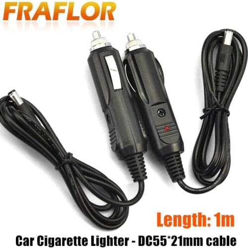 5Pcs/Lot Car Cigarette Lighter Line Power Supply With LED Indicator 12V/24V Power Supply Extension Cable All-Copper Car Charger