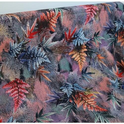 50cm*140cm Discharge Floral Viscose Fabric For DIY Sewing Summer Dress Bed Sheet Rayon Patchwork Fabric Soft