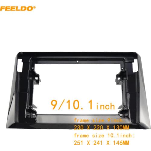 FEELDO Car Stereo 2Din 10.1" Big Screen Fascia Frame Adapter For Peugeot 308 2016 Audio Dash Panel Frame Fitting Kit #HQ6460