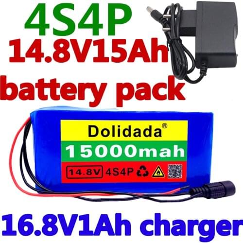 14.8V15Ah 18650 li-iom battery pack night fishing lamp heater miners lamp amplifier battery with BMS+16.8V Charger