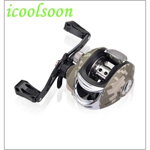 ICOOLSOON New 7.3:1 high speed ratio water drop wheel metal fishing reels wheel wholesale fishing tools saltwater kastking