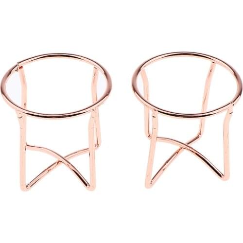 Beauty Sponge Holder 2pcs Carbon Steel Makeup Puff Drying Rack Egg Powder Puff Display Stand, Campstool Type