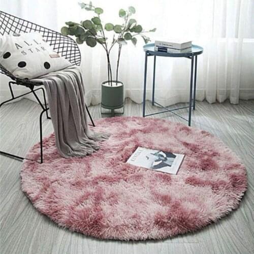 Nordic Ins Round Variegated Tie-Dye Gradient Carpet Living Room Coffee Table Mat Long Hair Washable Bedroom Rug New Arrivals