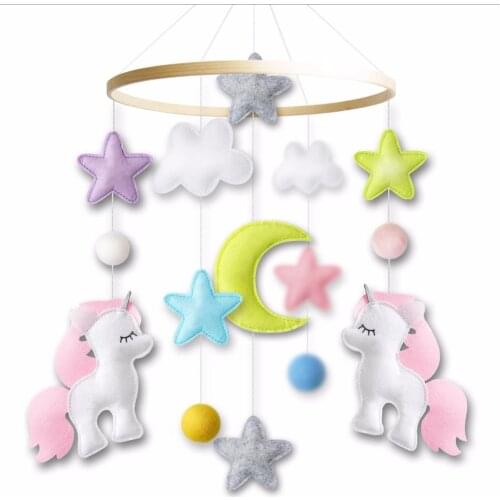Baby Crib Mobile Unicorn Baby Mobile for Girl Nursery Decor