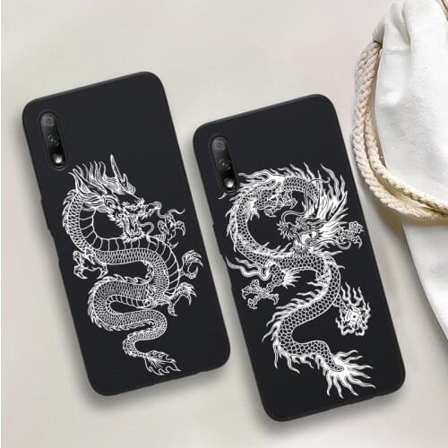 Remazy Fashion Dragon Animal Pattern black Case For Huawei P40 P30 P20 Lite Pro P smart 2019 Mate 10 20 30 40 Pro Back cover