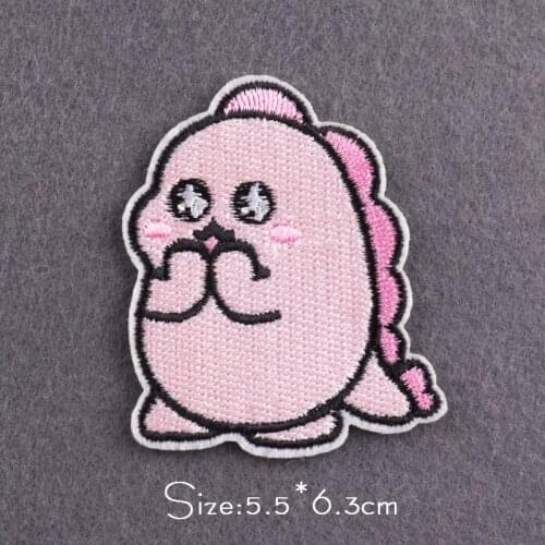 Cartoon Embroidered Patches For Clothing DIY Animal Dinosaur Stripes Patch Stickers Cute Cows Patch Iron on Patches For Clothes