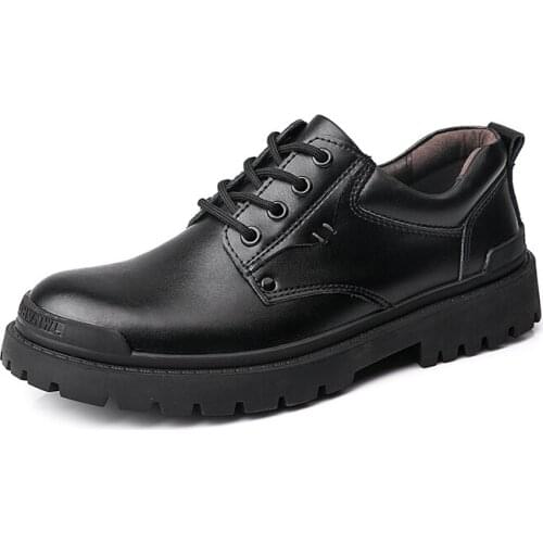 New Casual Leather Shoes Mens 2021 Autumn New Mens Business Formal Oxfords Large Size 38-47 All-Match Black Wedding Men Shoes