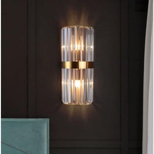 Nordic Modern Led Crystal Wall Lamp Indoor Home Wall Sconces Lamp Living Room Bedroom Bedside Bathroom Corridor Lamp Wall Lights