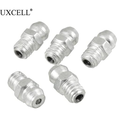 Uxcell M6x1 Male Thread Straight Metal Grease Nipple Zerk Nozzle 45 90 Degree Angle Grease Nipple Zerk Fitting title