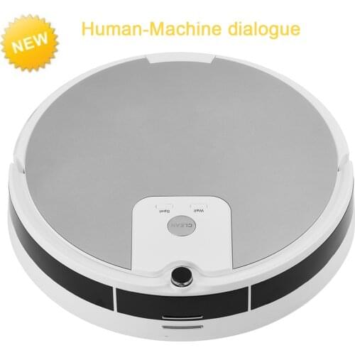 New wifi and voice control auto robot vacuum cleaner A590 voice artificial intelligent interactive system with water tank