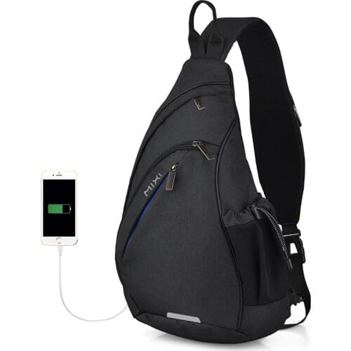 Mixi Men Sling Backpack One Shoulder Bag Boys Student School Bag University Work Travel Versatile 2020 Fashion New Design M5225