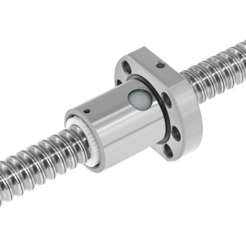 SFU1204 SFU1605 200 250 300 350 400 450 500 550mm Rolled Ball Screw C7 with 1204 Flange Single Ball Nut BK/BF10 End Machined CNC