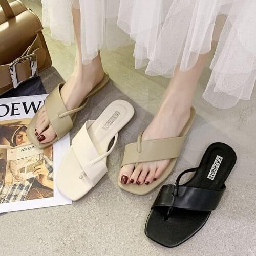 Summer Narrow Band Flip Flops Women 2021 New Hot Sell Soft Bottom Ladies Flat Slippers Casual Female Beach Sandals