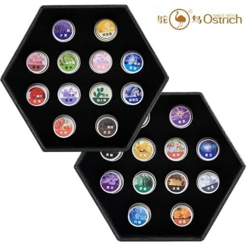 Ostrich Color Ink , Pearl Ink Set, 12 Colors X5ML Ink for Dip Pen, Fountain Pen Ink