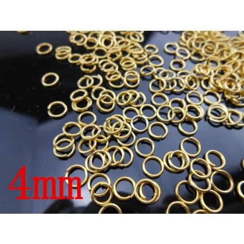 Top Quality 4MM 2000pcs/Lot GOLD Open Jump Ring For DIY Jewelry Findings Wholesale Jump ring