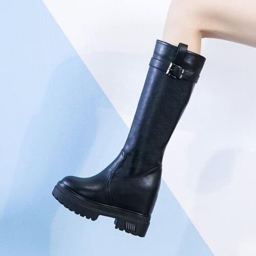 Leather boots women 2020 autumn and winter new thick-soled Martin boots women leisure womens leather boots shoe for women