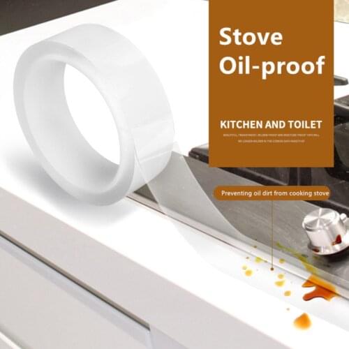 1 Roll 5M Waterproof Tape Kitchen Sink Mildewproof Strong Adhesive Tape Transparent Self-adhesive Tape for Bath Tub Toilet Gap