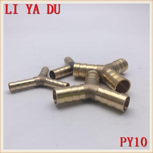 10pcs/lot PY10 Copper pagoda joint Brass joint/water pipe /gas PY-10 Brass Pipe Fitting Y 3 Way type