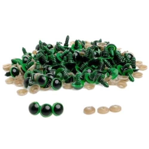 100pcs 5-8mm Color-Mix Plastic Safety Eyes for Teddy bear Stuffed Toy Snap Animal Puppet Doll Craft DIY Accessories