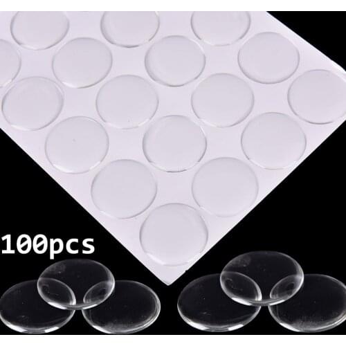 100pcs/sheet 25mm Clear Epoxy Stickers Round Dome 3D Crystal Resin Self Adhesive Patch Dots Label For Bottle Caps Crafting DIY